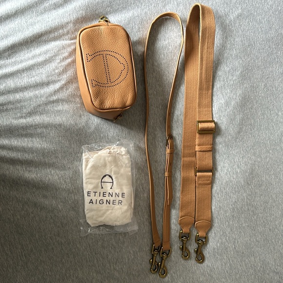 Etienne Aigner Leather Stella Mini Crossbody Bag - Light Brown - Picture 3 of 4